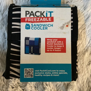 PackIt freezable-sandwich cooler new